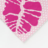 口紅のキスの形のプリントパターン フリースブランケット (角)