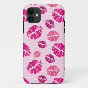 口紅のキスの形のプリントパターン iPhone 11 ケース