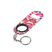 口紅のキスパターン キーホルダー栓抜き (裏面アングル)