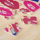 口紅のキスパターン ジグソーパズル (側面)