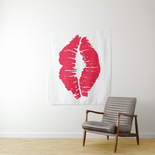 口紅のキス タペストリー (インサイチュ)