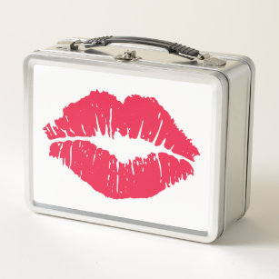 口紅のキス メタルランチボックス