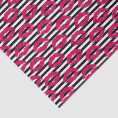 口紅のキスB&Wの縞模様 薄葉紙 (詳細)