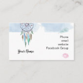 口紅のコンサルタントの名刺Boho Dreamcatch 名刺 (裏面)