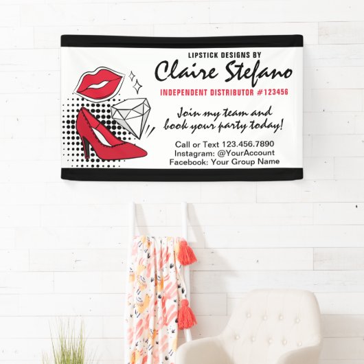 口紅のディストリビューターの美しいのパーティー/展示会 横断幕 (インサイチュ)