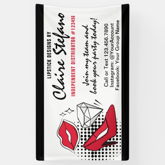 口紅のディストリビューターの美しいのパーティー/展示会 横断幕 (縦)