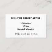 口紅のデザインのメーキャップアーティスト 名刺 (裏面)