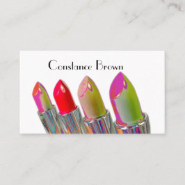 口紅のデザインのメーキャップアーティスト 名刺