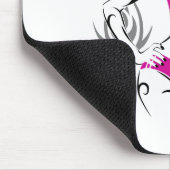 口紅のピンクの適当なひよこ マウスパッド (コーナー)