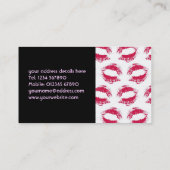 口紅のプリントの名刺 名刺 (裏面)