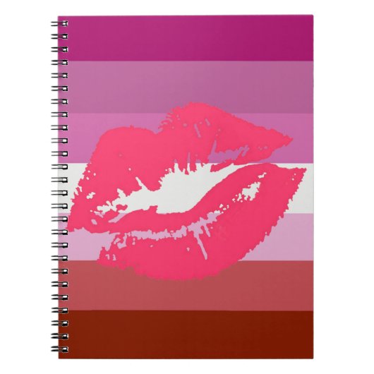 口紅のレズビアンのプライド ノートブック (正面)