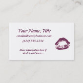 口紅の唇の化粧の名刺b 名刺 (裏面)