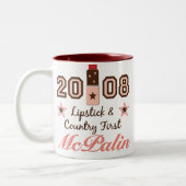 口紅の国McPalinの最初2008年のマグ ツートーンマグカップ (左)