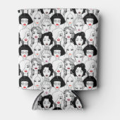 口紅の柄の女性 缶クーラー (正面)