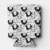 口紅の柄の女性 缶クーラー (裏面)