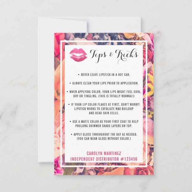 口紅の配布業者向けのヒントとコツ フローラルキスリップ (正面)