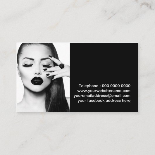 口紅はっきりしたキスMUA名刺 名刺 (裏面)