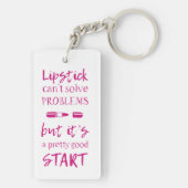口紅は問題を解決できません キーホルダー (裏面)