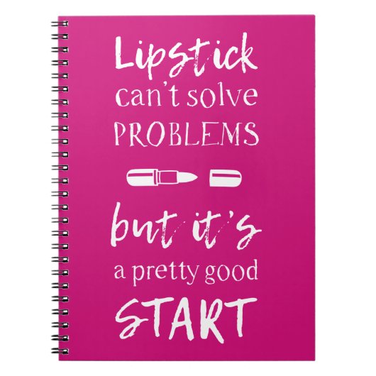 口紅は問題を解決できません ノートブック (正面)