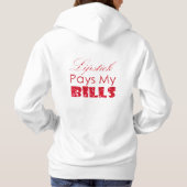 口紅は私の手形、赤いグリッターを支払います パーカ (裏面)