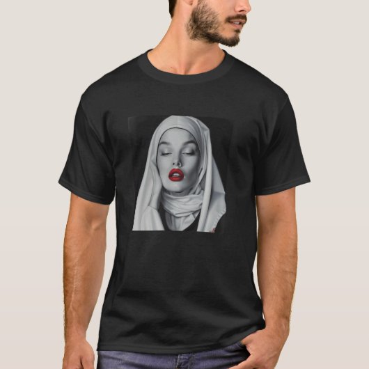 口紅をつけた反抗的な修道女、反抗的な修道女 Tシャツ (正面)