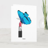 口紅をつけた蝶 カード (裏面)