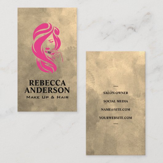 口紅を付けた人 名刺 (正面/裏面)