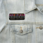 口紅を付けた会社カラフル代表者 名札 (インサイチュ)