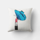 口紅を付けた蝶 クッション (裏面)