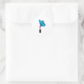 口紅を付けた蝶 ラウンドシール (バッグ)