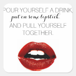 「口紅を塗って体を引っ張る」 スクエアシール