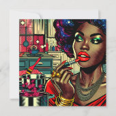 口紅を塗る美しい女性 (正面)