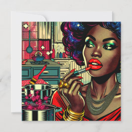 口紅を塗る美しい女性