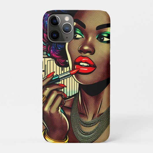 口紅を塗る美しい女性 Case-Mate iPhoneケース (裏)