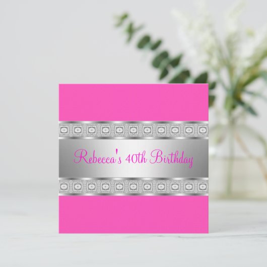 口紅エレガントピンクシルバージュエル40歳 招待状 (スタンド正面)