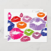 口紅カラフルキスリップカラー ポストカード (正面/裏面)