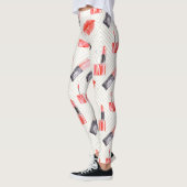 口紅キスをする模様の口 レギンス (左)