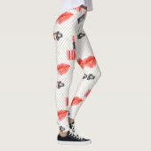 口紅キスをする模様の口 レギンス (右)