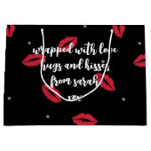 口紅キスバレンタインデー抱き枕 ラージペーパーバッグ (正面)