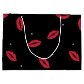 口紅キスバレンタインデー抱き枕 ラージペーパーバッグ (裏面)