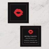 口紅キスメイクアップアーティスト スクエア名刺 (正面/裏面)