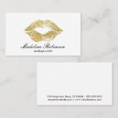 口紅キス | ゴールド 名刺 (正面/裏面)