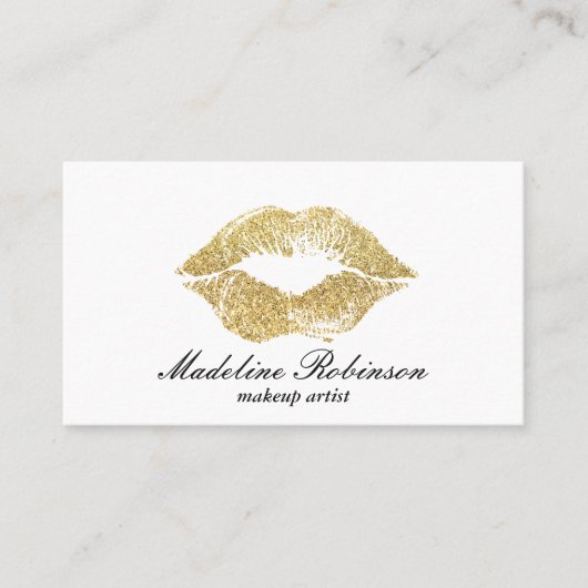 口紅キス | ゴールド 名刺 (正面)