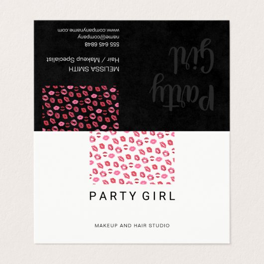 口紅キス/サロン 名刺 (外部フラット)