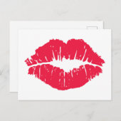 口紅キス ポストカード (正面/裏面)