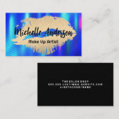 口紅キス |金属きらめくの背景 名刺 (正面/裏面)