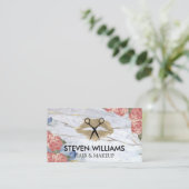 口紅ステイン |はさみ |花大理石 予約カード (スタンド正面)