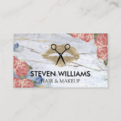 口紅ステイン |はさみ |花大理石 予約カード (正面)