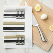 口紅チューブのクロムピンク赤い化粧品 キッチンタオル (四つ折り)