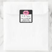 口紅ディストリビューターピンクキス再注文ラベル スクエアシール (バッグ)